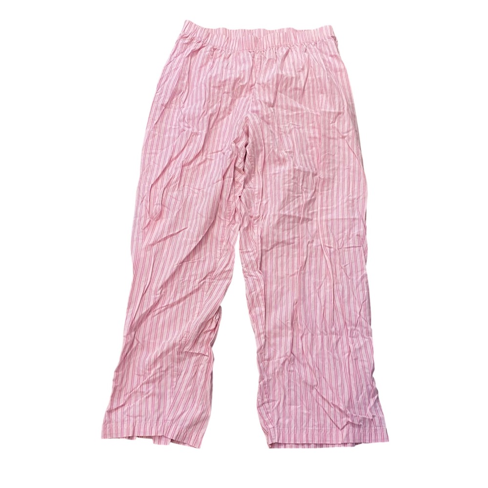 Primark Pajama Pants Womens Large Pink Striped Elastic Waist Loungewear